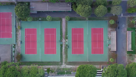 Tennisplatz-Montpellier-Luftaufnahmen-Von-Oben-Frankreich-Saint-Éloi-Nachbarschaft-Sport